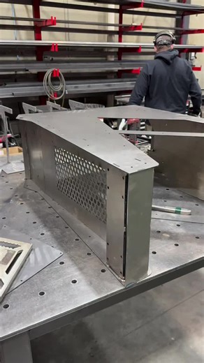 We’re shipping out this laser cart to a customer and now we have redesigned it with tab and slot for easy part location, and so you can hand bend the parts. We will offer them as a flatpack cart that you can put together or We will be offering this cart as a dxf so you can cut them yourself. #lasercart #weldingcart #welding #fabricator
