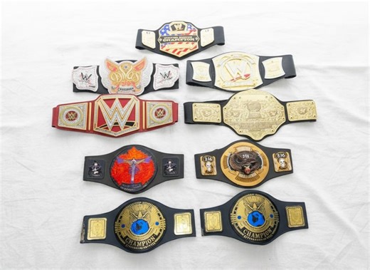 Set of 9 Wrestling Belts Replica Kids Toy Championship | WWF WWE Fan Gift Vintage - Etsy UK