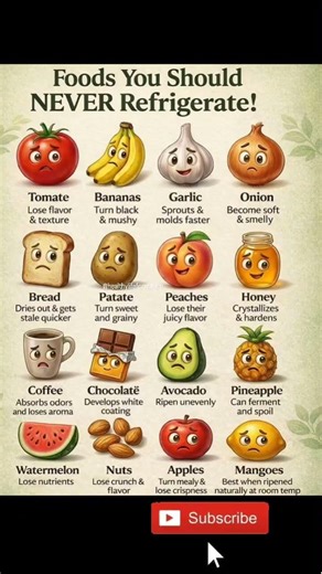 Foods You Should NEVER Refrigerate 😱 | Biggest Kitchen Mistakes #ytshorts #viral #shorts