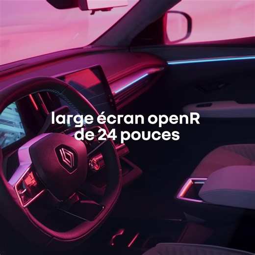 la nouveauté à bord de #Renault #Scenic #ETech 100% #electric: la commande vocale du système multimédia openR link avec Google Assistant. + de 50 apps embarquées sur un écran de 24 pouces. on a tout changé sauf le nom. | Renault | Facebook