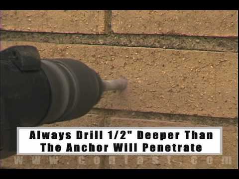 Using Sleeve Anchors to Attach Conduit to a Brick Wall