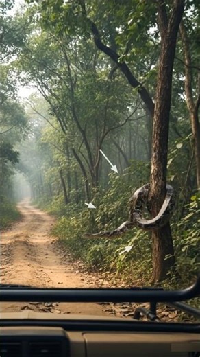 Driving Car, Python on Tree: Unexpected Encounter!