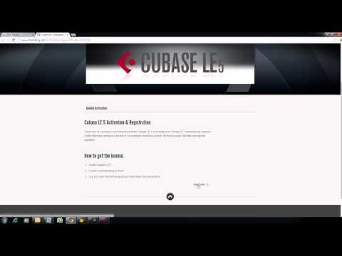 Registering Cubase LE 5 with Steinberg