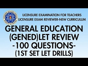 LET Reviewer 2026: General Education (GenEd) – 100 Questions | 1st Set | LET Drills