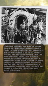 Safeguarding the heroes of the deep: US Navy divers and their decompression chamber during the monumental 1942 Pearl Harbor salvage. ⚓️🛡️ #PearlHarbor #NavyDivers #WWII #USNavy #Salvage #MilitaryHistory #HistoryReels #fblifestyle | Gist of History