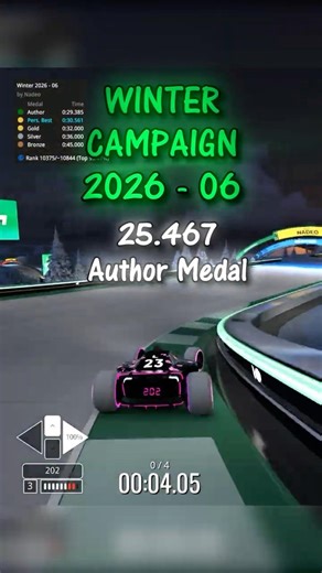 Trackmania Winter Campaign 2026 - 06 - Author Medal #trackmania #gaming #racing
