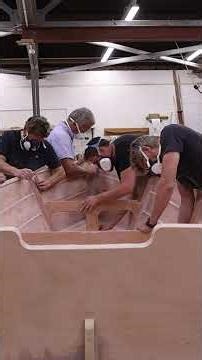 Sanding Woodworking and Priming | Day 7 Skiff Building Course #shorts #supersimpleskiff #course