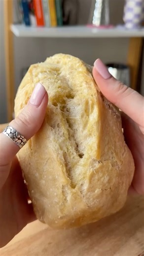 Taylor Fellman on Instagram: "4 Ingredient Artisan Bread Soft, fluffy and so easy (even for beginners)! Ingredients -1.5 cups lukewarm water -2 tsp dry, active yeast -2.5 cups flour -2 tsp salt #bread #breadmaking #baking #easyrecipes #beginnerbaker #breadrecipe"