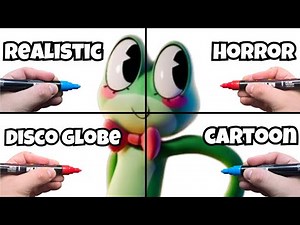TADC Character Drawing: Ribbit in 4 Different Styles