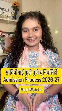 Savitribai Phule Pune University- Admissions 2026-27 #sppu #puneuniversity #sppuexam #sppuupdates