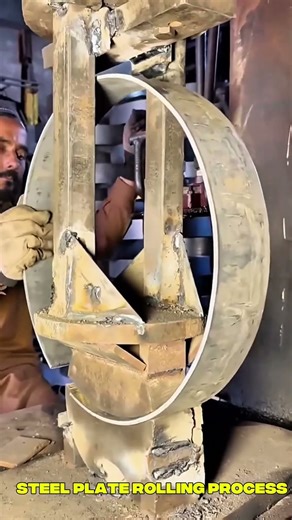 Steel plate rolling process #satisfyingvideos #cncmill #cnc #industrial #machine