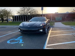 C6 Corvette headlight adjustment and visual inspection.