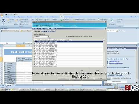 Démo SAP BPC : Fonctionnalités d'import, de saisie et de processus