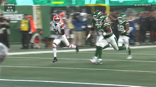 Jets-Browns Highlight | Breece Hall Flies Past Defense on 42-Yard TD Reception