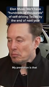 Elon Musk told CNBC's David Faber on Tuesday that there will be "hundreds of thousands" of self-driving Teslas on U.S. roads by the end of 2026. cnb.cx/3H5xnja | CNBC