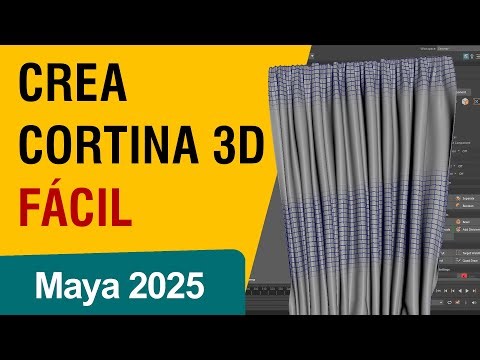 Modela Cortinas Facilmente con nCloth en Maya 2025 – Paso a Paso – Tutorial
