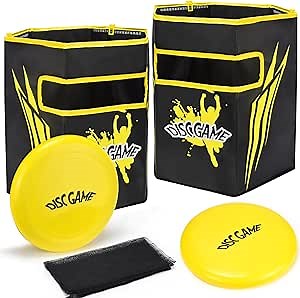 Flying Disc Toss Game - Outdoor Disc Golf Toss Dunk Set Games,Includes 2 175G Flying Disc and 2 Targets for Beach, Camps, Tailgates, and Backyard Parties