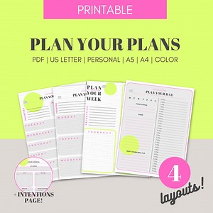 PLAN YOUR PLANS | Digital Planner | Printable Planner | Daily | Weekly | Planner Template - Etsy Canada