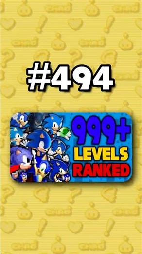 Number 494 - Ranking ALL 999+ Sonic Levels from Worst to Best #sonicthehedgehog