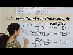 Basic operations by Nand gate | in Tamil | Nand as Universal gate | Digital electronics Part 6, TRB