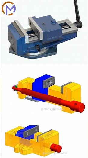 How does machine vice work? | Mechanical principles | #simulation #solidworks #satisfying #mechanics