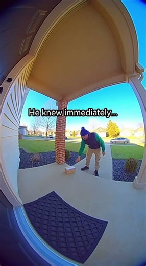 Doorbell catches crazy package throw fail in 4k #funny#karen #postman