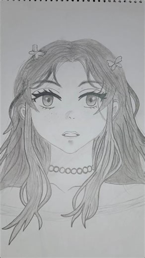 Anime character sketch💯🔥💖 #diy #art #craft