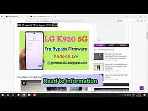 LG K92 5G LM-K920TM ANDROID 12 FRP BYPASS 100% WORKING BY GSM UNLOCK PRO
