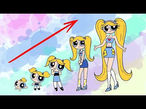 The Powerpuff Girls Bubbles GROWING UP EVOLUTION 👍‪@EasyLittleDrawings‬