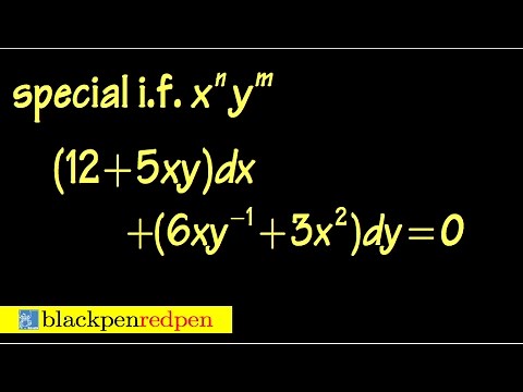 special integrating factor of the form x^n*y^m, sect2.5#14