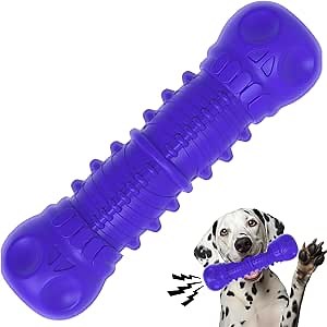 ZIKATON Dog Squeaky Toys for Aggressive Chewers, Durable Chew Toys for Large Medium Breed Dog, Tough Durable Dogs Toys with Natural Rubber