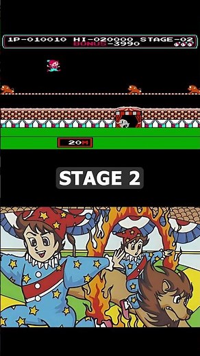 ⬆️⬆️⬆️⭐WATCH FULL GAME | Circus Charlie (NES) Stage 2