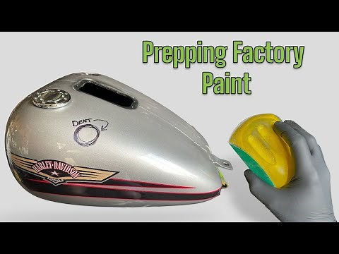 Can You Paint Over Factory Paint? Prepping a Motorcycle tank and Fixing a Dent: Live DIY Tutorial