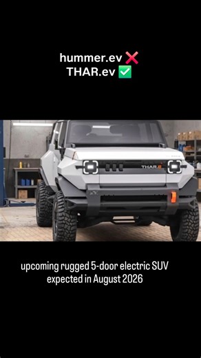 THAR EV upcoming SUV 2026 #automobile #mahindra #mahindrathar