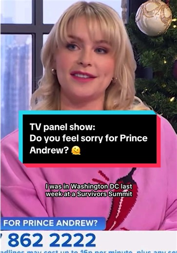 Last year (December 2024) I was on a tv panel show where the question was “Do you feel sorry for Prince Andrew?” after his alleged relationship with a Chinese spy was reported and his semi-exile from royal life meant he wasn’t getting a ‘proper’ Windsor Christmas. I still remember the people who phoned in to say yes, they did feel sorry for him. Unlike them, I have always felt sorry for Virginia Guiffre. Source/credit: The Jeremy Vine Show/ Channel 5