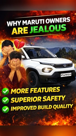 Indian Automotive on Instagram: "Maruti Owners Won’t Like This Truth About Tata Cars ⚠️ Maruti owners often say: “Tata cars zyada service centre mein hoti hain” My simple reply 👇 Better to be in service centre than hospital bed. No hate, only safety awareness. Every brand has pros & cons. Drive safe 🙏 #TataVsMaruti #CarDebate #IndianCars #CarSafety #AutomotiveReels CarTalkIndia DesiAutomobile RoadSafety ViralReels IndianAutomotiveCustoms"