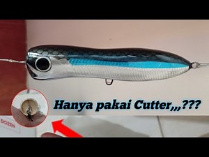 Cara membuat poper chugger || How to make a popper for GT FISHING Wooden lure making