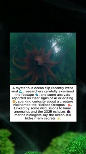 Exploring the Mystery of the “Eclipse Octopus” Spotted in Viral Ocean Footage