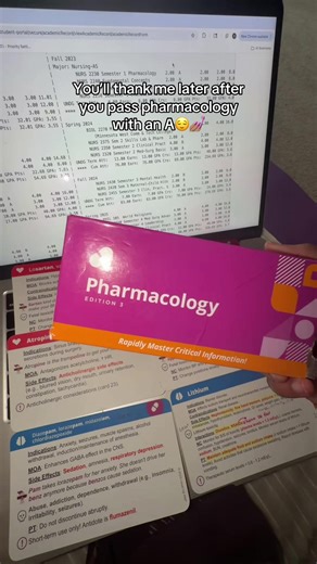 This is how you’ll pass pharmacology with an A!! #studentnurse #nursingschool #rn