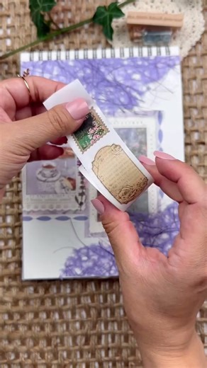 Lavender tea ASMR scrapbook spread from start to finish