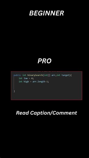 The most common mistake beginners make in Binary Search. Junior vs Senior Developer. #dsa #coding
