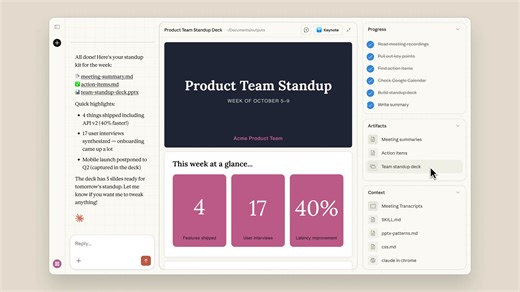 Claude lại vừa Cooked thêm một sản phẩm bá cháy khác - Cowork. Để dễ hình dung, Claude Code là công cụ dành cho developers dùng terminal. Còn Cowork thì như Claude Code version "bình dân hóa" - dành cho TẤT CẢ mọi người, không cần biết code. Cách hoạt động: Bạn cho Claude truy cập vào một folder trên máy tính. Sau đó Claude có thể đọc, chỉnh sửa, hoặc tạo file mới trong folder đó. Cho nó một task, Claude sẽ tự lên plan và thực hiện từ đầu đến cuối. Bạn không cần ngồi đó check/hướng dẫn nó từng b