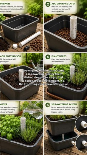 🌿 Build a Self-Watering Herb Garden at Home | Grow Fresh Herbs with Less Water