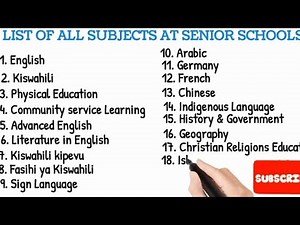 CBC Pathways for Senior Schools |CBC Learning areas|CBC Subjects