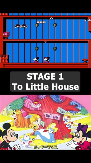 Mickey Mouse: Adventures in Wonderland (NES) Stage 1: To Little House