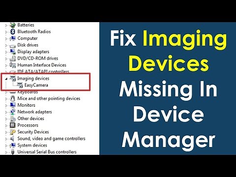 Imaging devices missing from device manager