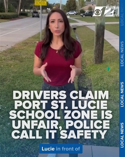 Some frustrated drivers in Port St. Lucie claim they’re being unfairly ticketed in school zones, calling the citations a “money grab.” CBS12's Antoinette DelBel reports. Read more: https://bit.ly/4oIKfgb | CBS 12 News