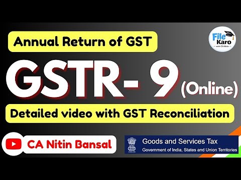 GSTR 9 filing step by step | GSTR 9 annual return 2024-25 | GST Annual Return filing