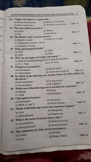 #HumanValue and Environmental Studies #question paper prevoius year#MJPRU University#Bsc3rdsemester
