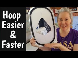 Hooping Embroidery FAST & EASY with a " Stabilizer Window" & Work Update :)